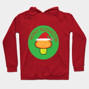 Kawaii Christmas Mushroom Design Hoodie